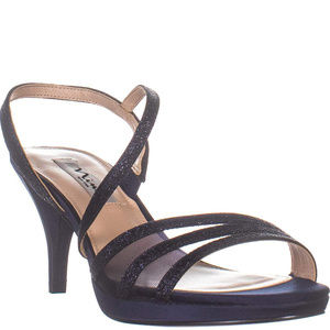 Nina Nazima Platform Dress Sandals Textile Navy 7M